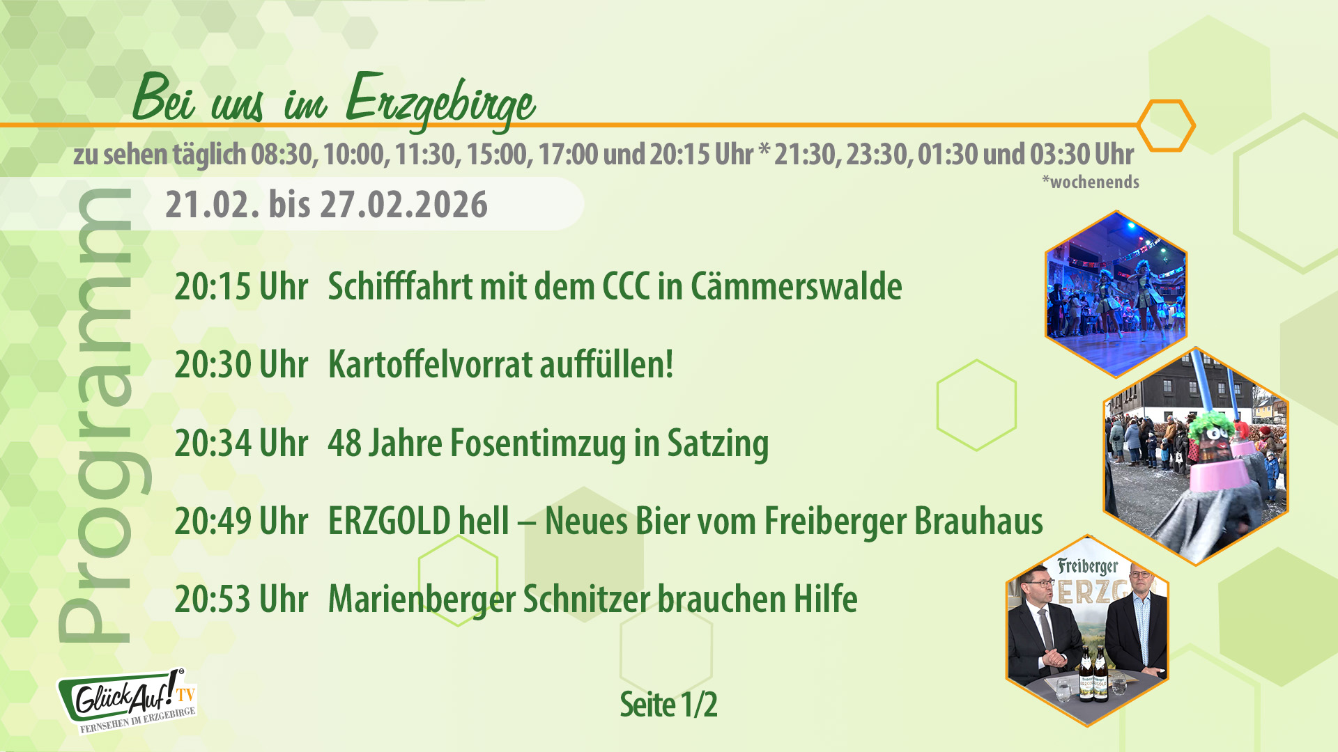 Bei uns im Erzgebirge für die Woche vom 21.02.2026 bis 27.02.2026