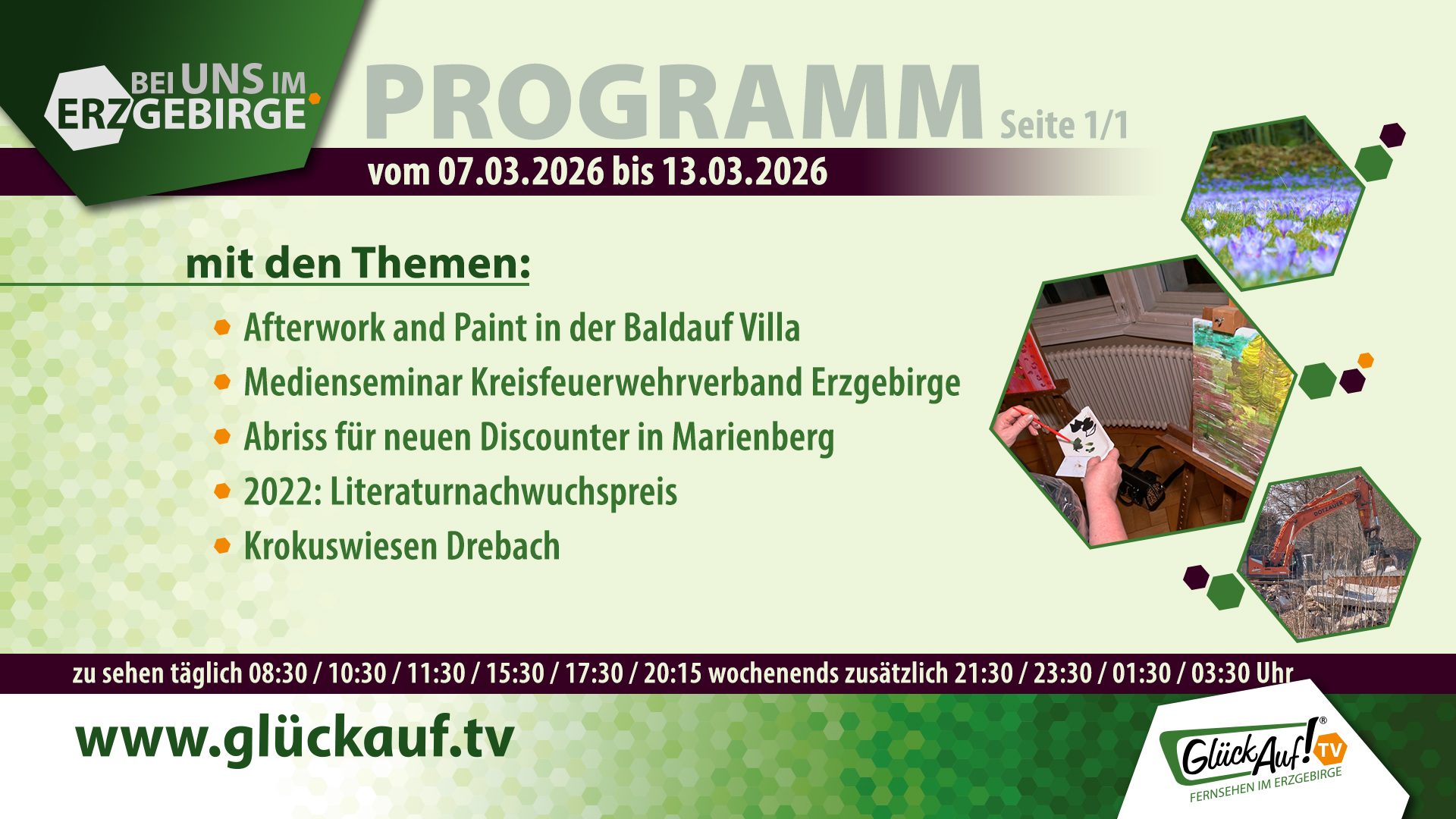 Bei uns im Erzgebirge für die Woche vom 07.03.2026 bis 13.03.2026 Bei uns im Erzgebirge für die Woche vom 07.03.2026 bis 13.03.2026