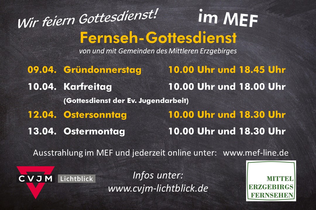 Die MEF Fernseh-Gottesdienste Ostern 2020 Die MEF Fernseh-Gottesdienste Ostern 2020