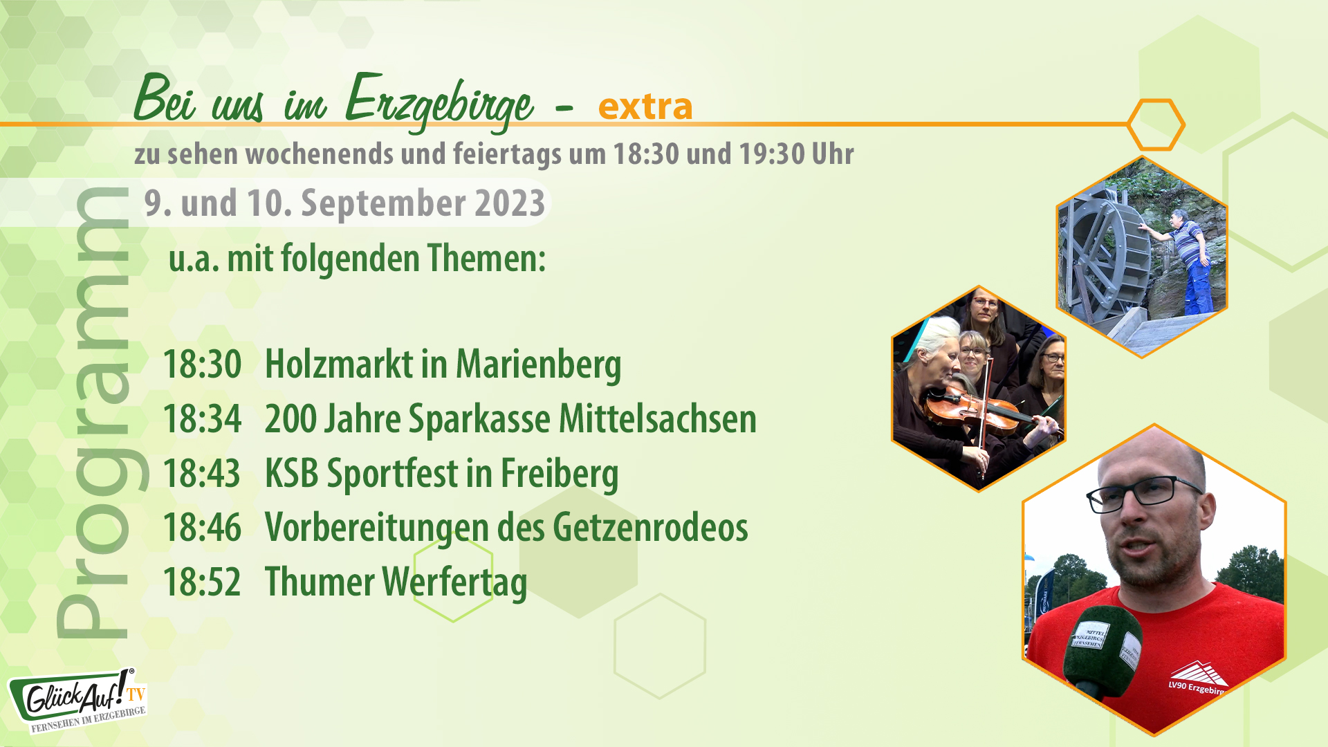 Bei uns im Erzgebirge - extra für das Wochenende der 36. Kalenderwoche 2023