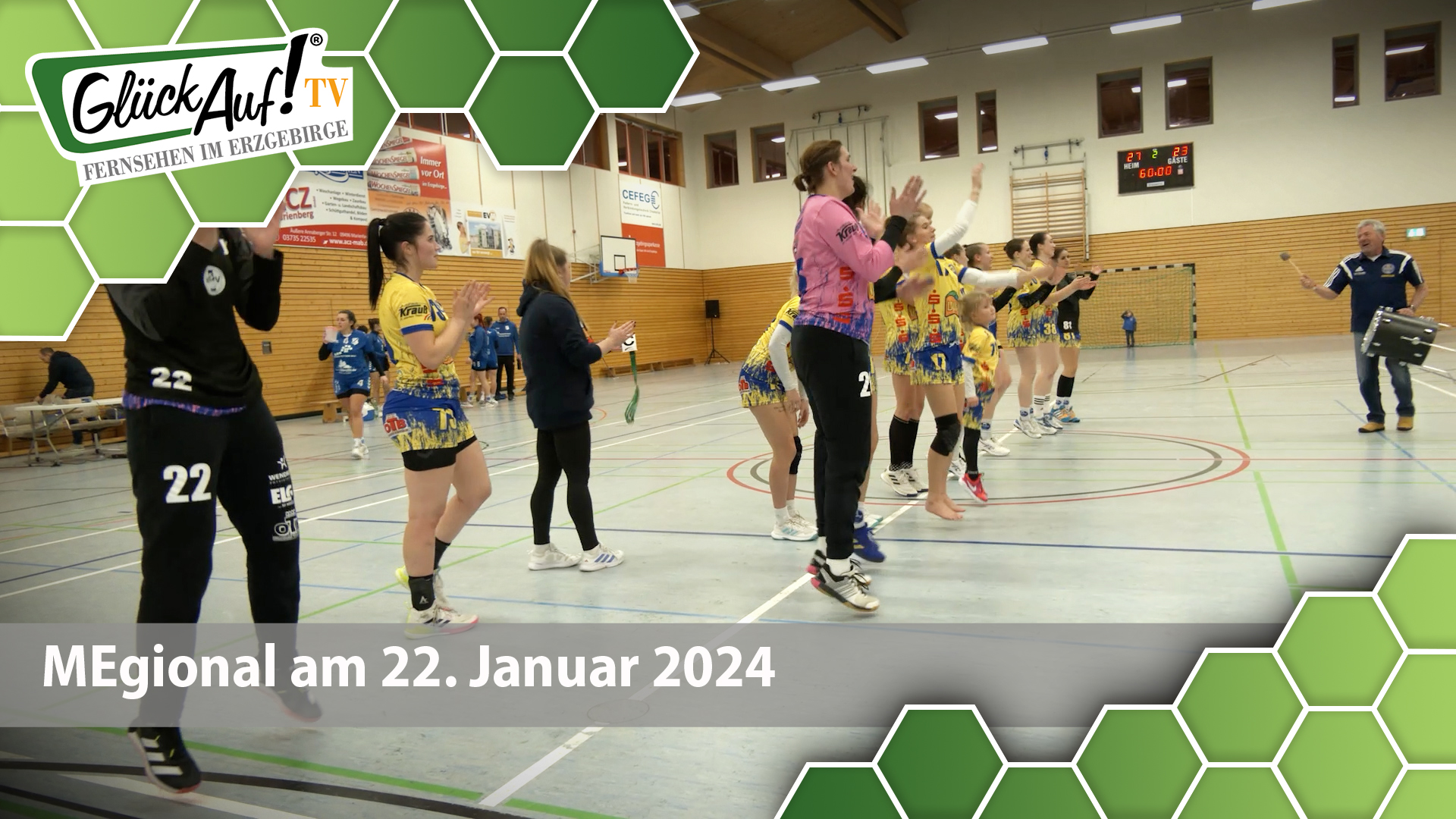 MEgional am 22. Januar 2024 mit dem Heimsieg der HSV 1956 Damen